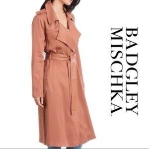 NWOT BADGLEY MISCHKA angelina tencel Trench Coat